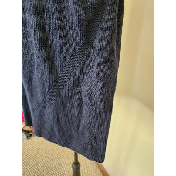 Talbots XL Petite Navy Cotton/Modial Bell Sleeve Sweater - Picture 3 of 6